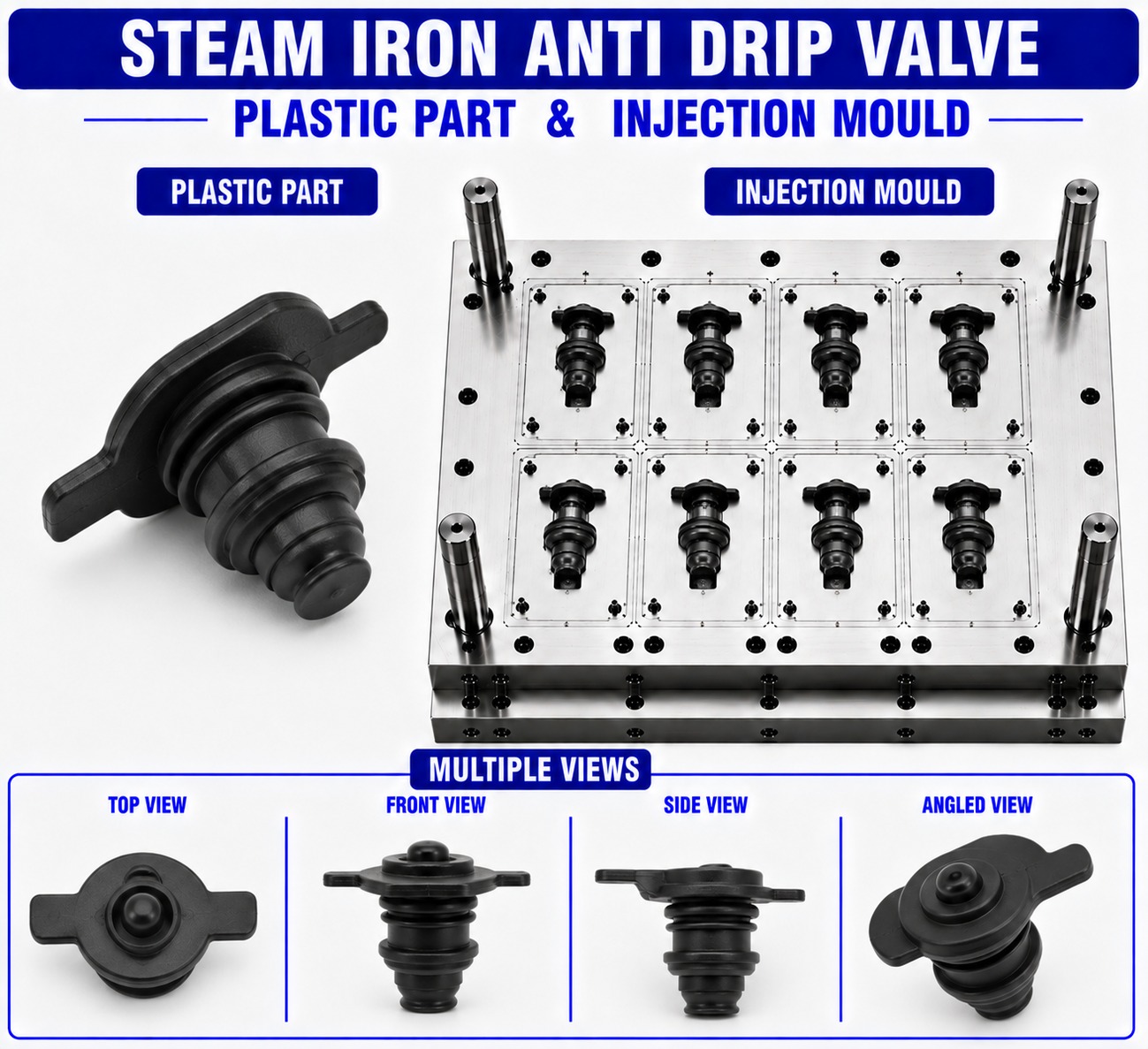Steam Iron Plastic Anti Drip Valve Mould and Moulding Service